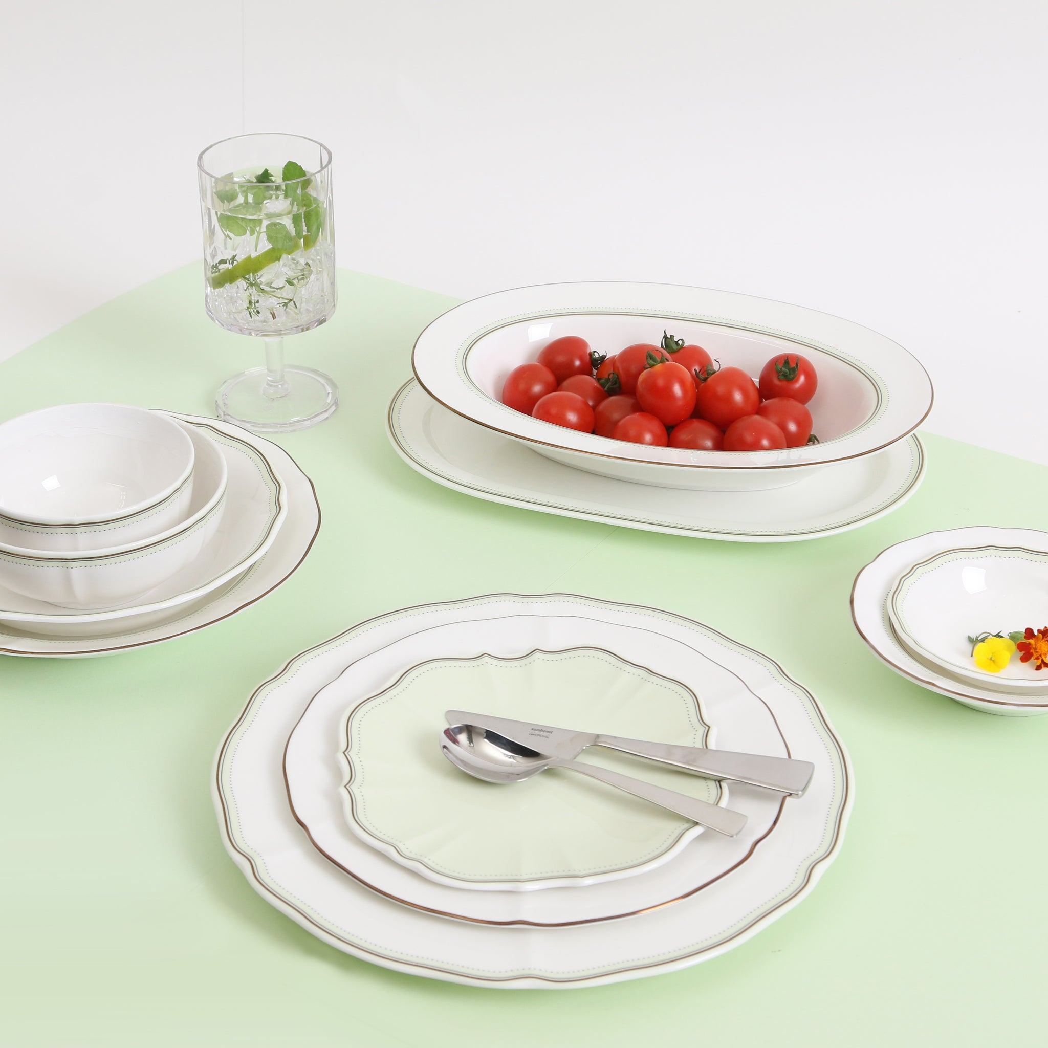 [Neo Mint] 22-Piece Home Set, Serving for 4