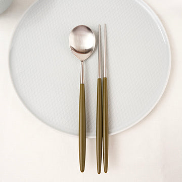 [Bogen] Matinee Solid Spoon & Chopsticks, 1sets (3pc)