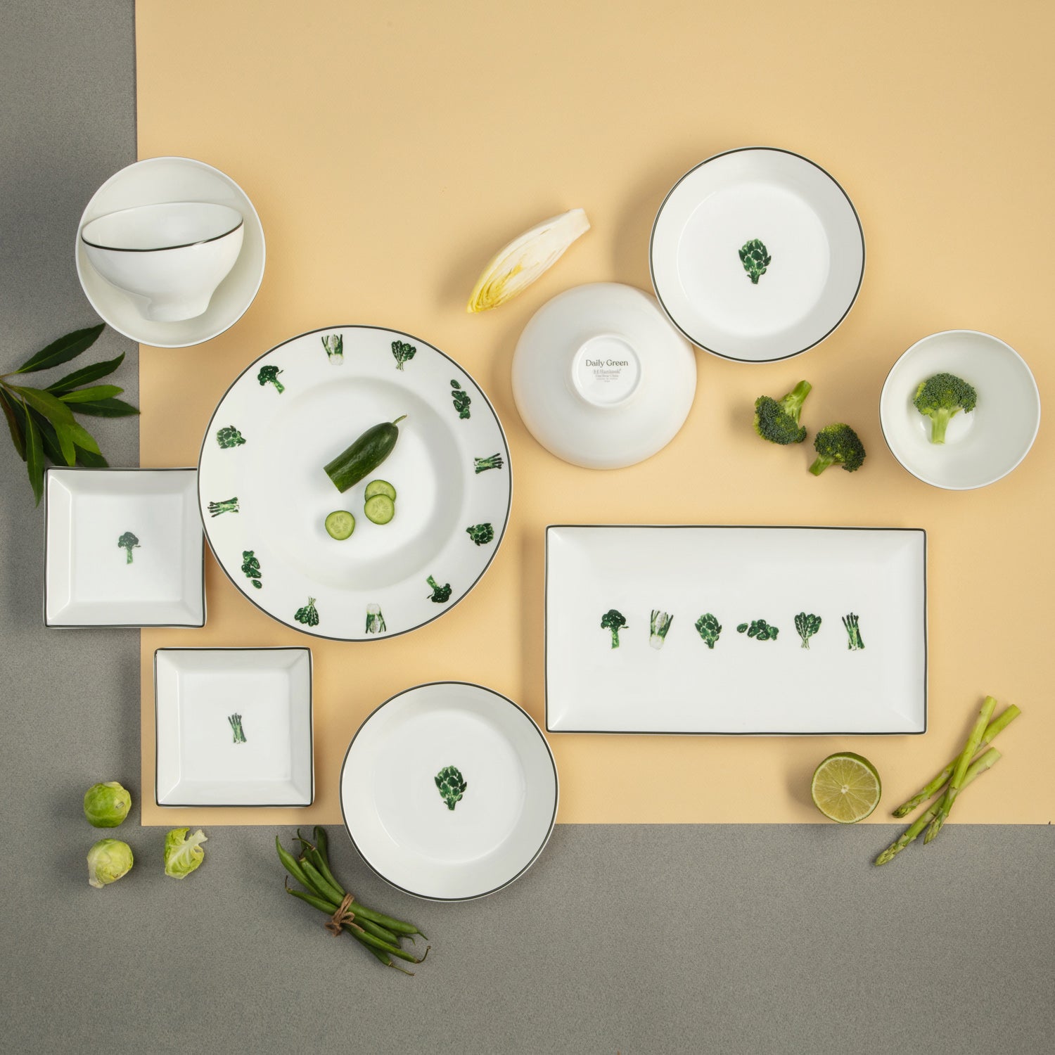 Daily Green Dinnerware Set (12pc) – Hankook Chinaware USA