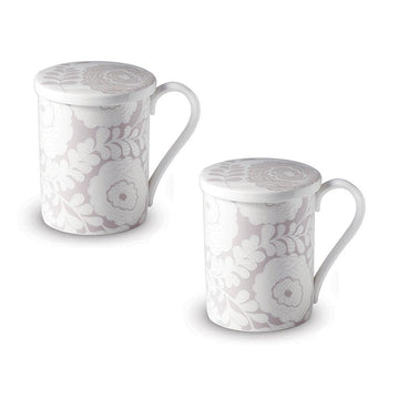 [Ciel Rose] 4-Piece Mug set with Cover, Serving for 2