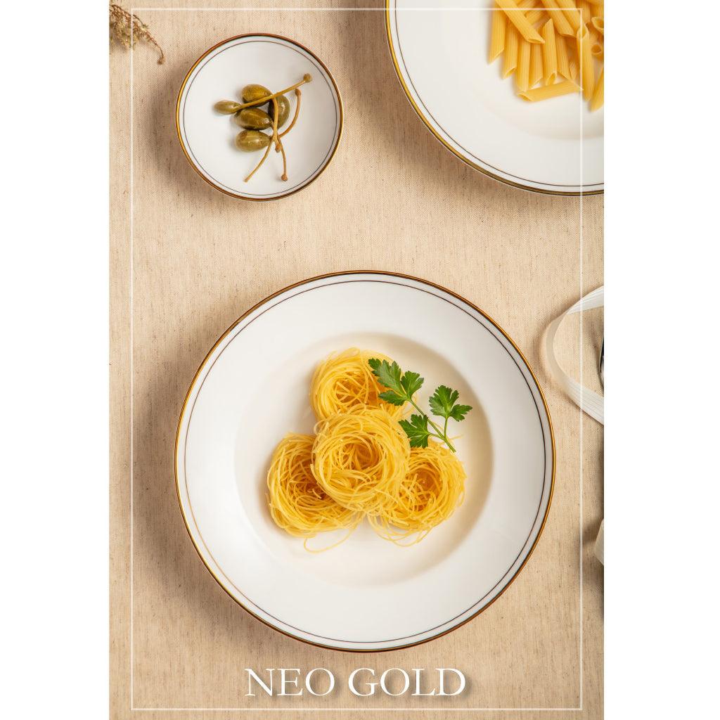 [Neo Gold] 9" Rim Pasta Bowl, 1pc - HANKOOK