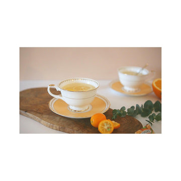 [Royal Sweet Orange] 4-Piece Coffee/Tea set, Serving for 2