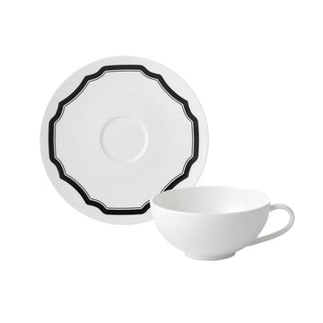 [Whitebloom] Black Edition Teacup & Saucer