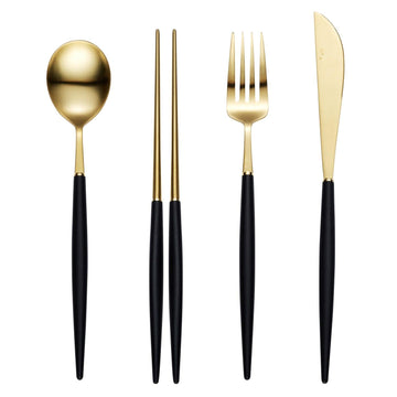 [Bogen] Eiffel Gold Dinner set, with Korean Spoon