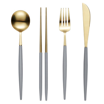 [Bogen] Eiffel Gold Dinner set, with Dinner Spoon