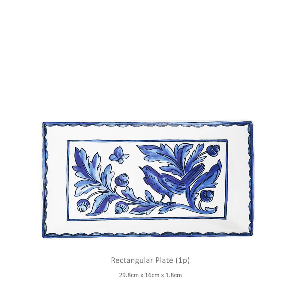 [Twig New York] Blue Bird 11" Rectangular Plate - HANKOOK