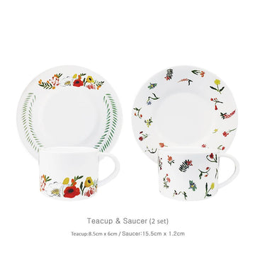 [Twig New York] Language of Flowers Set of 2 Cup & Saucer