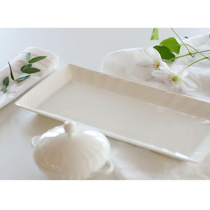 [Whitebloom] Relief oblong plate (Rectangle Plate) - HANKOOK