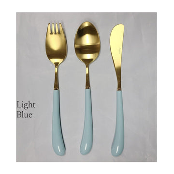 [Bogen] Swan Gold Toddler set, Spoon, Fork & Knife, 3pcs