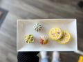 Moire Blanc Rectangular Plate