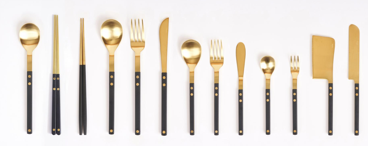 [Bogen] Sentier Gold Tea Fork - Tea Spoon