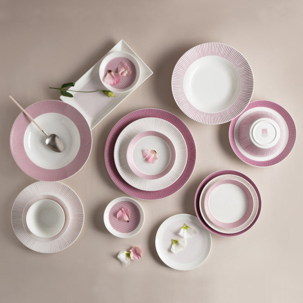 Cozy Pink 21-Piece Dinnerware Set
