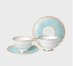 [Royal Pale Blue] 4-Piece Coffee/Tea set with Tea Pot, Serving for 2