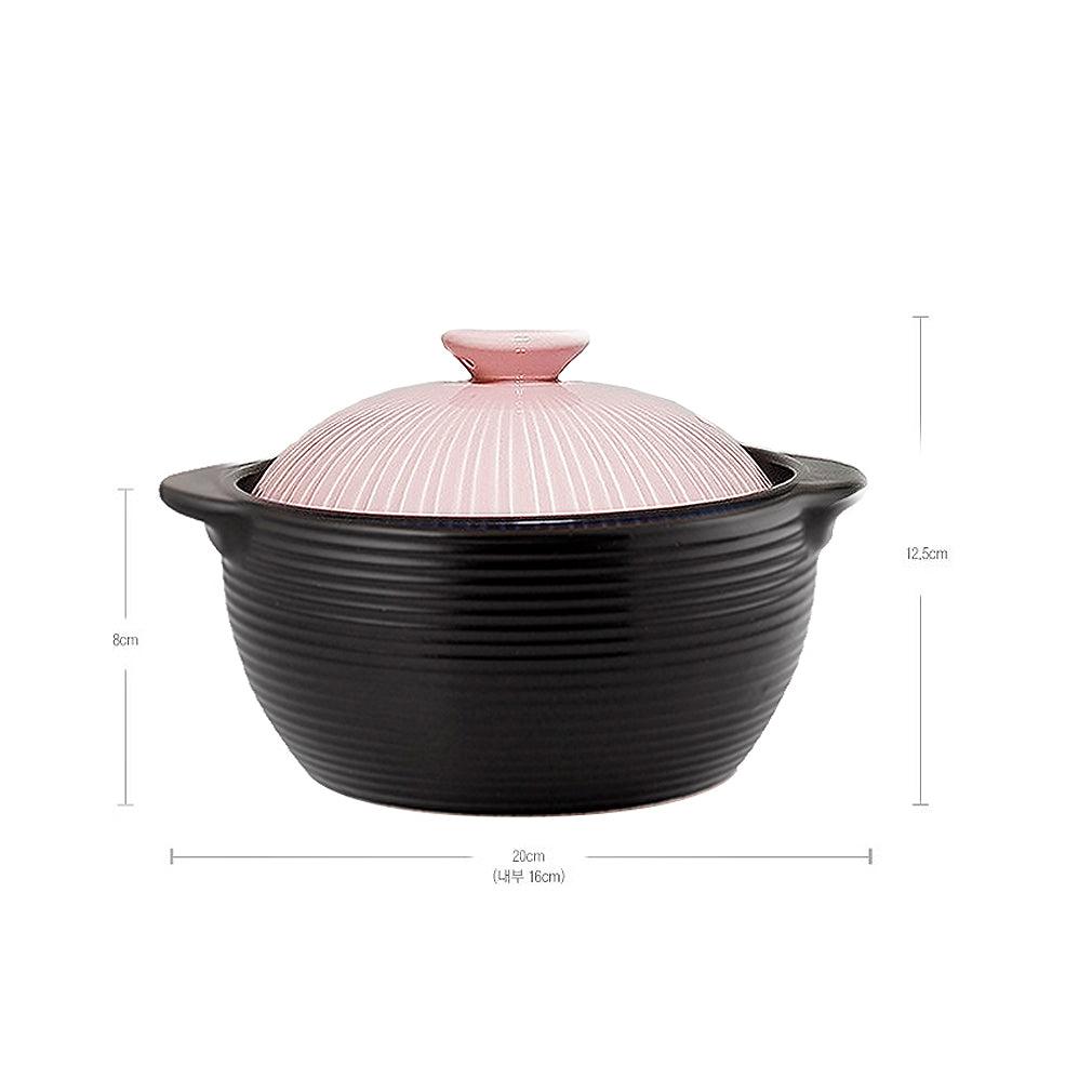 [Lihan] Earthenware Line Pot Pink Series