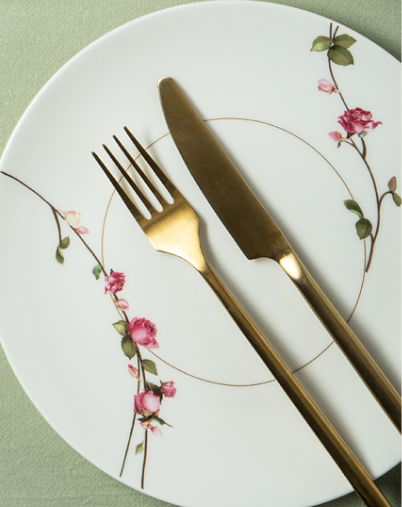[Rose Day] 24-Piece Home set, Serving for 4