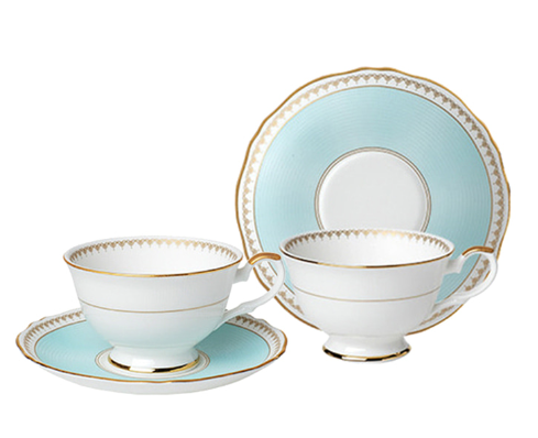 [Royal Pale Blue] 4-Piece Coffee/Tea set, Serving for 2