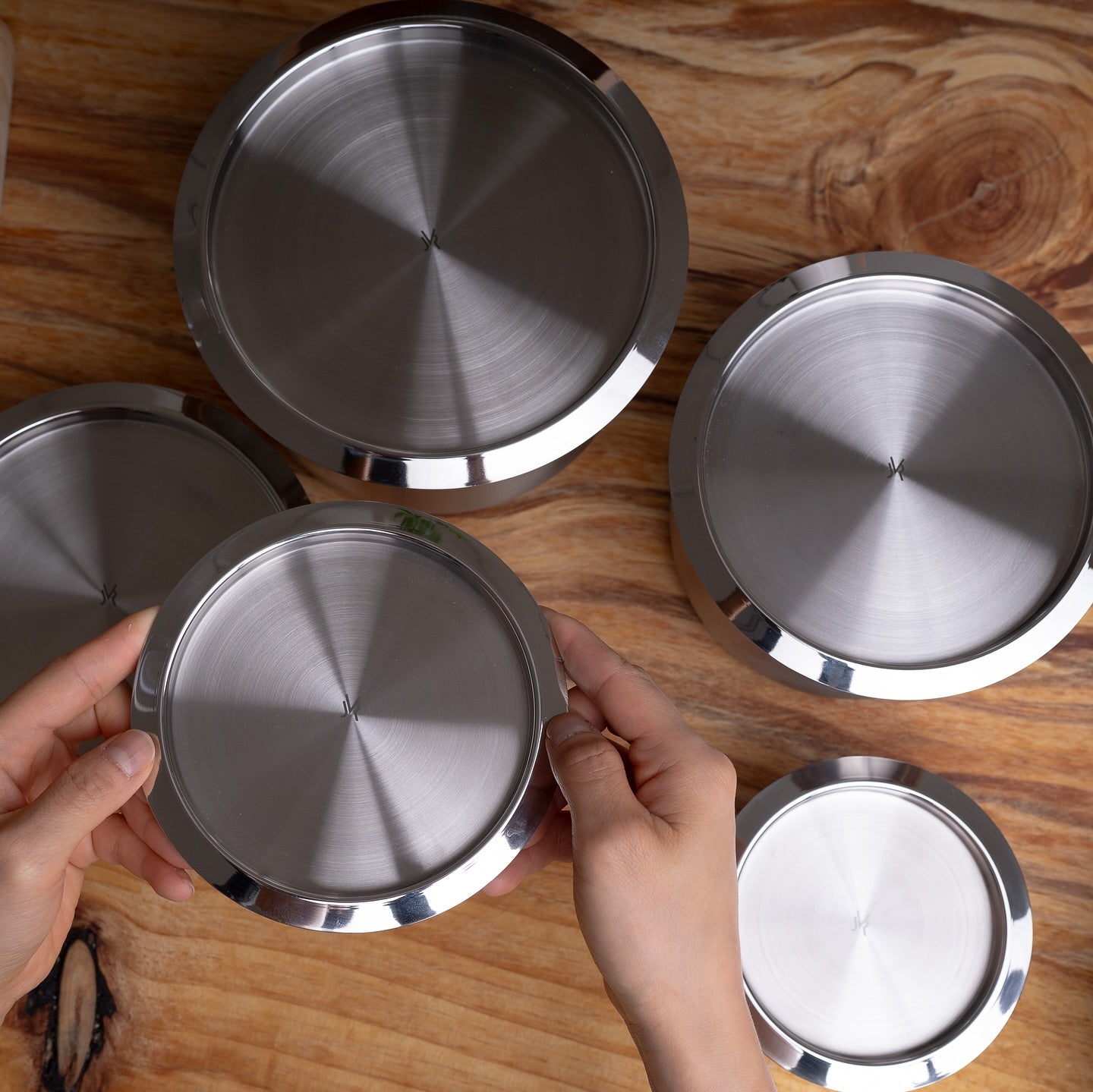 [JVR] Odorless Bowl Canister With Lid - Stainless Steel