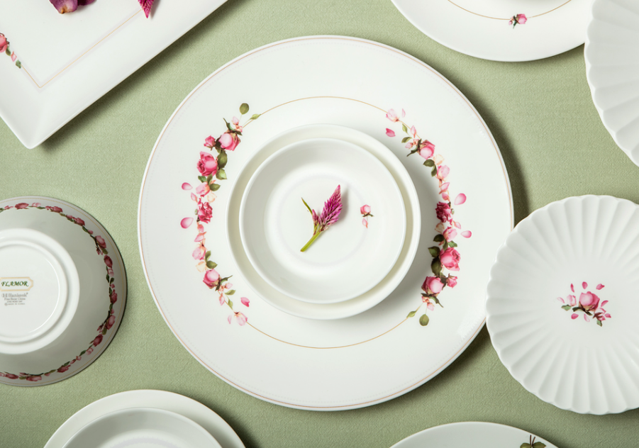 [Rose Day] 24-Piece Home set, Serving for 4