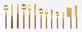 Bogen Sentier Gold Tea Fork & Tea Spoon