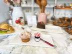 Moire Blanc Rectangular Plate