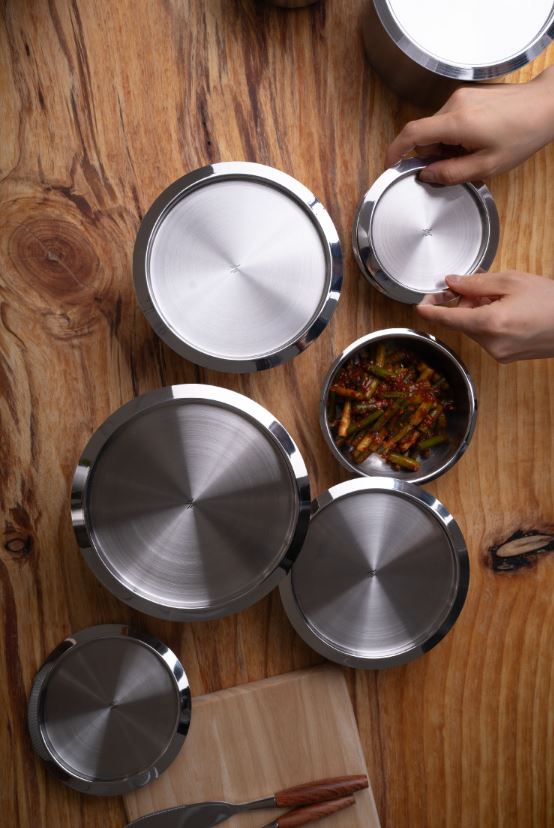 [JVR] Odorless Bowl Canister With Lid - Stainless Steel