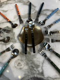 Bogen Sentier Satin Tea Fork & Tea Spoon