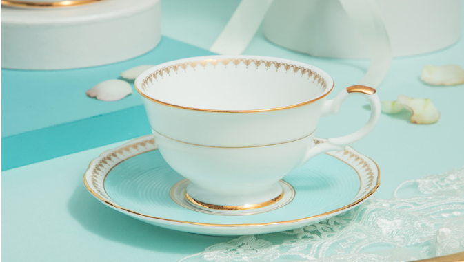 [Royal Pale Blue] 4-Piece Coffee/Tea set, Serving for 2