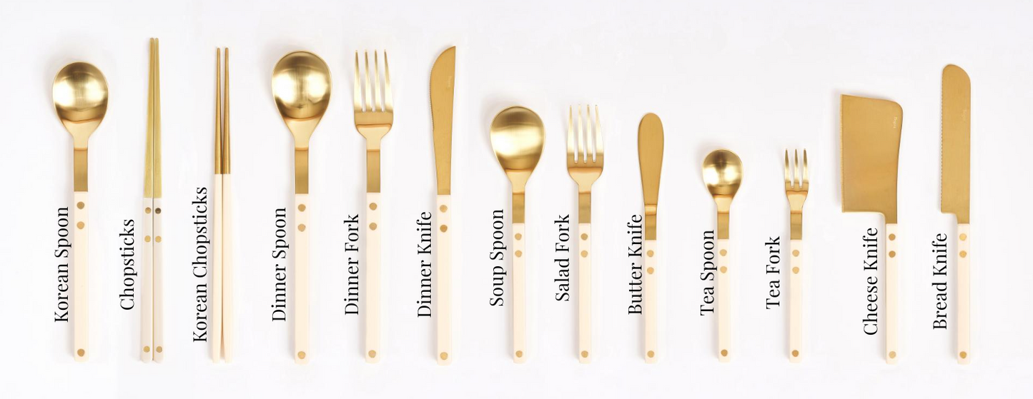 [Bogen] Sentier Gold Tea Fork - Tea Spoon