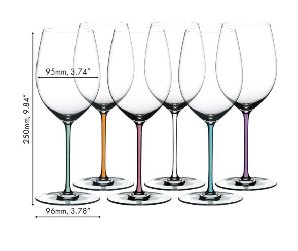 [Riedel] Fatto A Mano Cabernet Wine Glass, Red (IN STOCK)