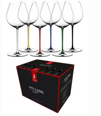 Riedel] Fatto A Mano Pinot Noir Wine Glass, Turquoise (IN STOCK) – HANKOOK