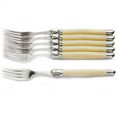 [Laguiole Jeon Neron] Laguiole France Jean Neron Dinner Fork 6 Piece Set