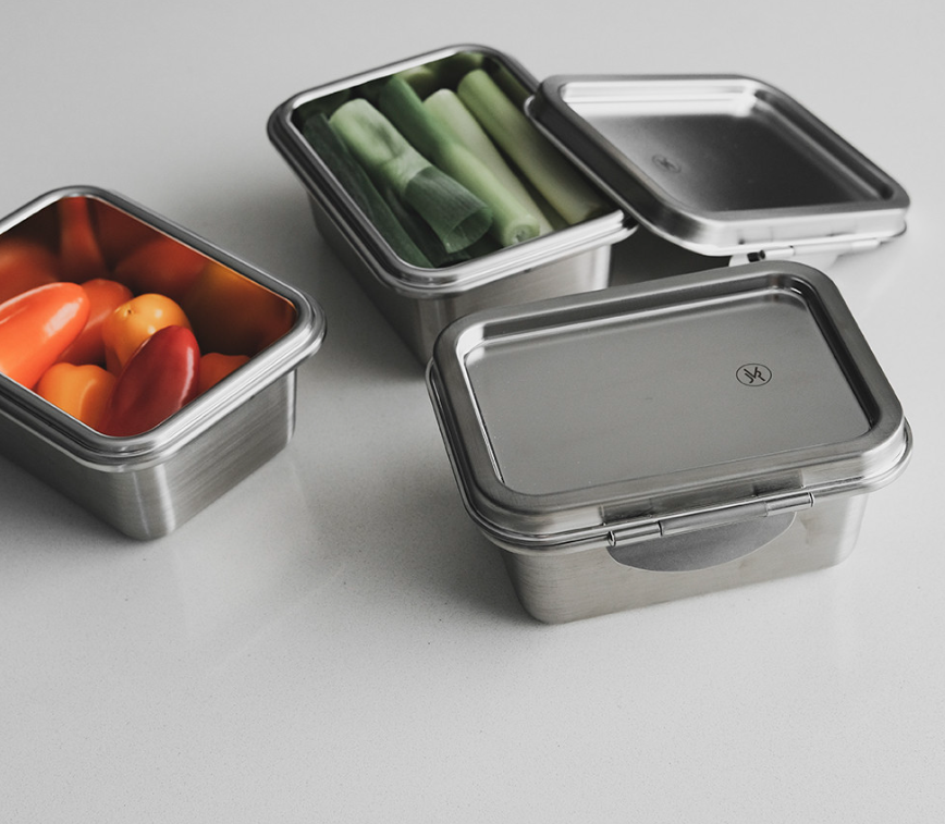 [JVR] Rectangle Food Container Stainless Steel