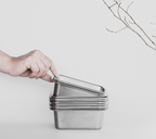 [JVR] Rectangle Food Container Stainless Steel