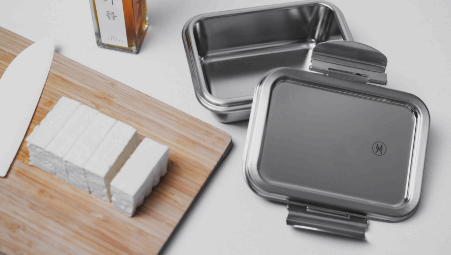 [JVR] Rectangle Food Container Stainless Steel