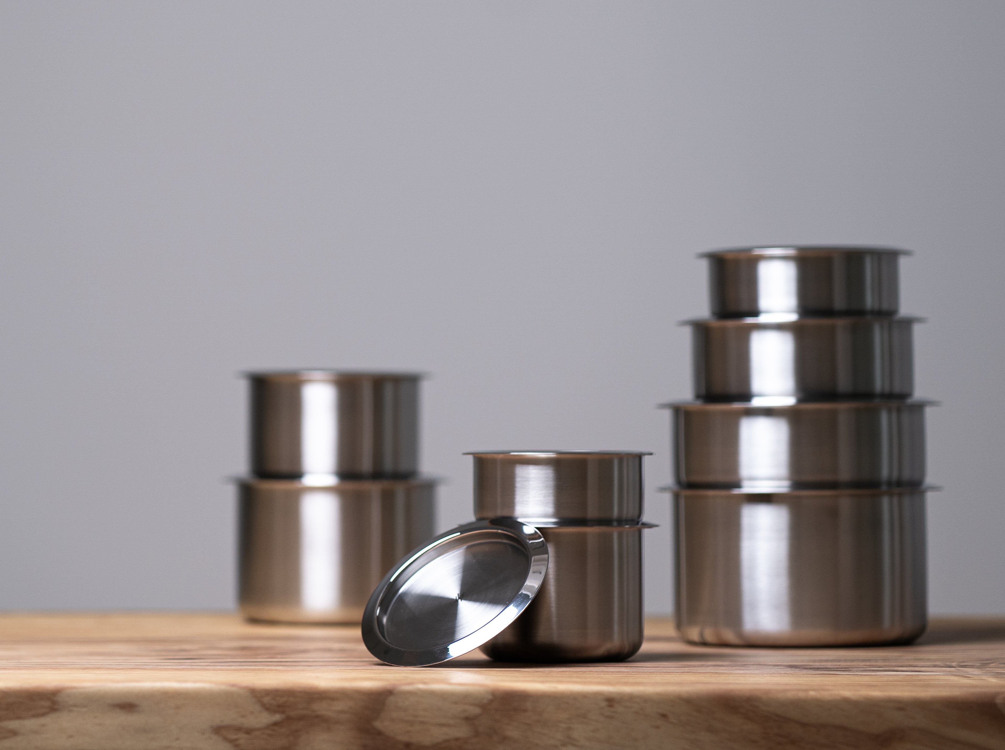 [JVR] Odorless Bowl Canister With Lid - Stainless Steel