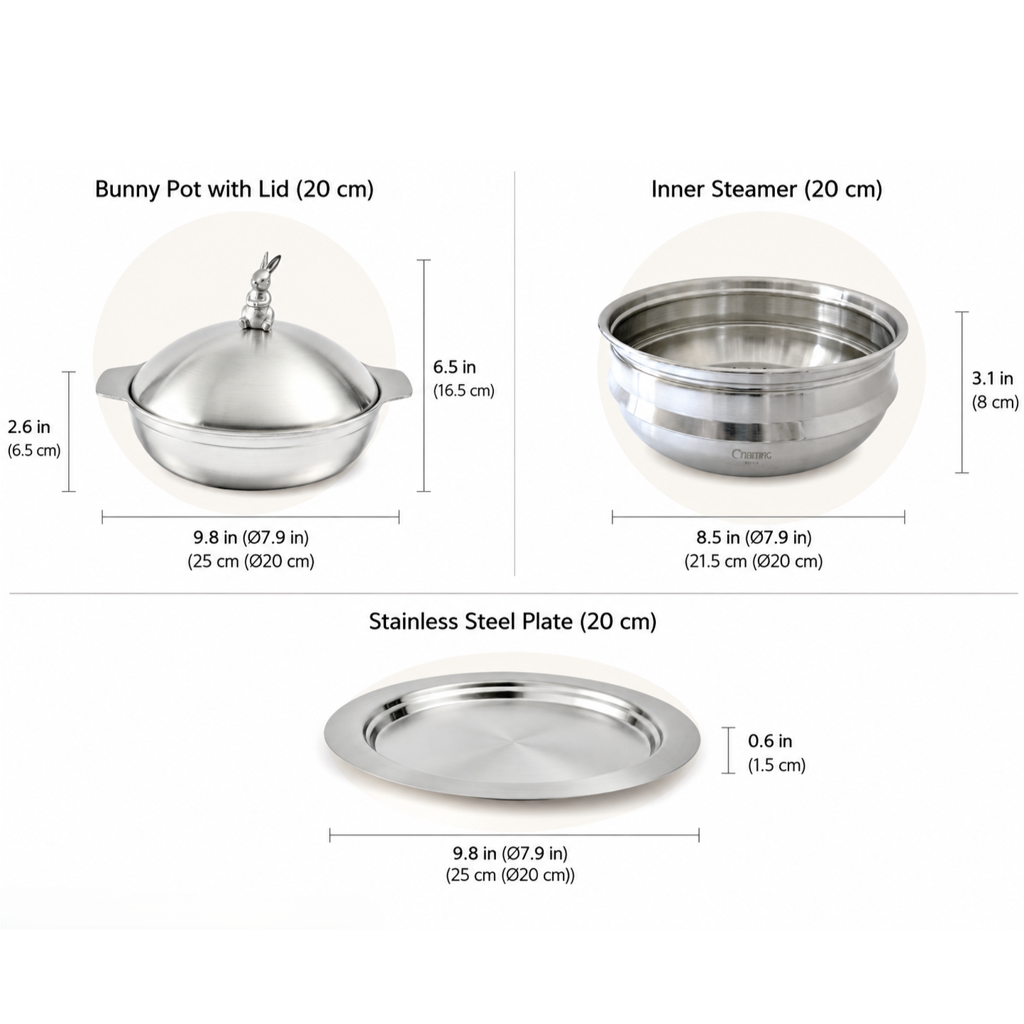 KUPER Bunny Pot – Steamer Pot Set (4pc)