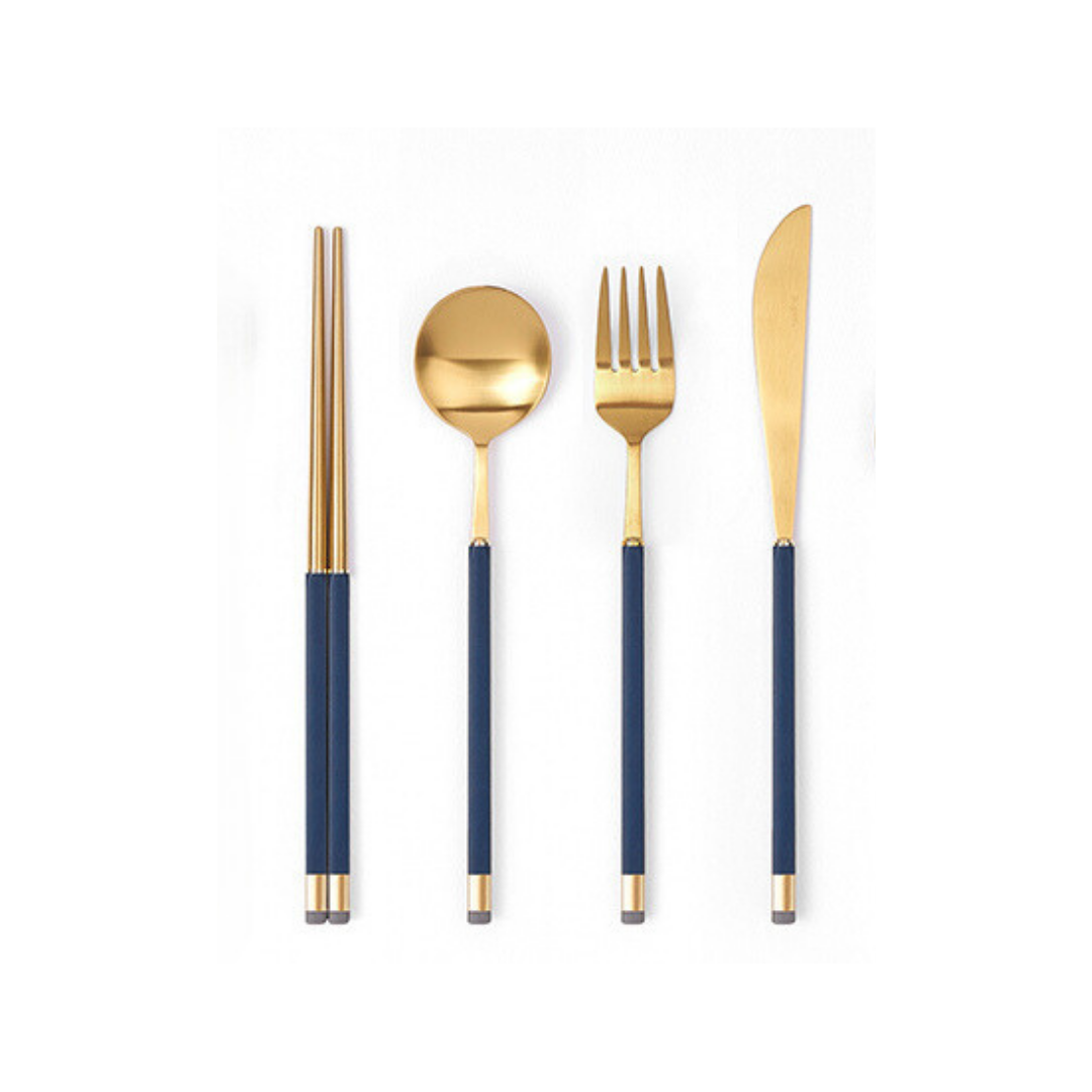 [Bogen] Kara Gold Dinner set, with Dinner Spoon (1 Set - 4 Pieces)