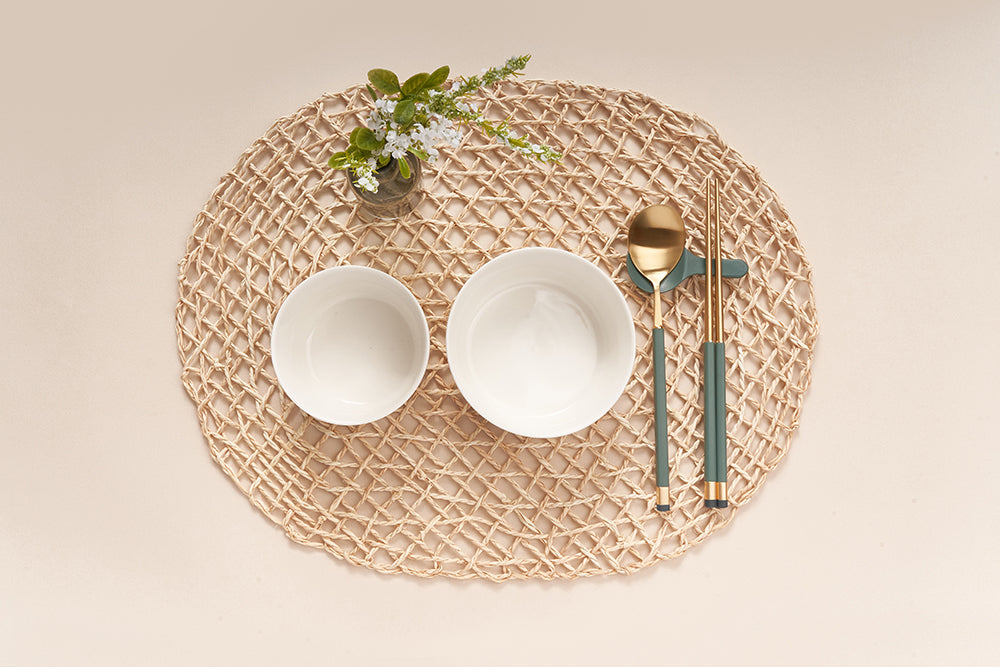 [Bogen] Kara Gold Dinner set, with Korean Spoon  (1 Set - 4 Pieces)
