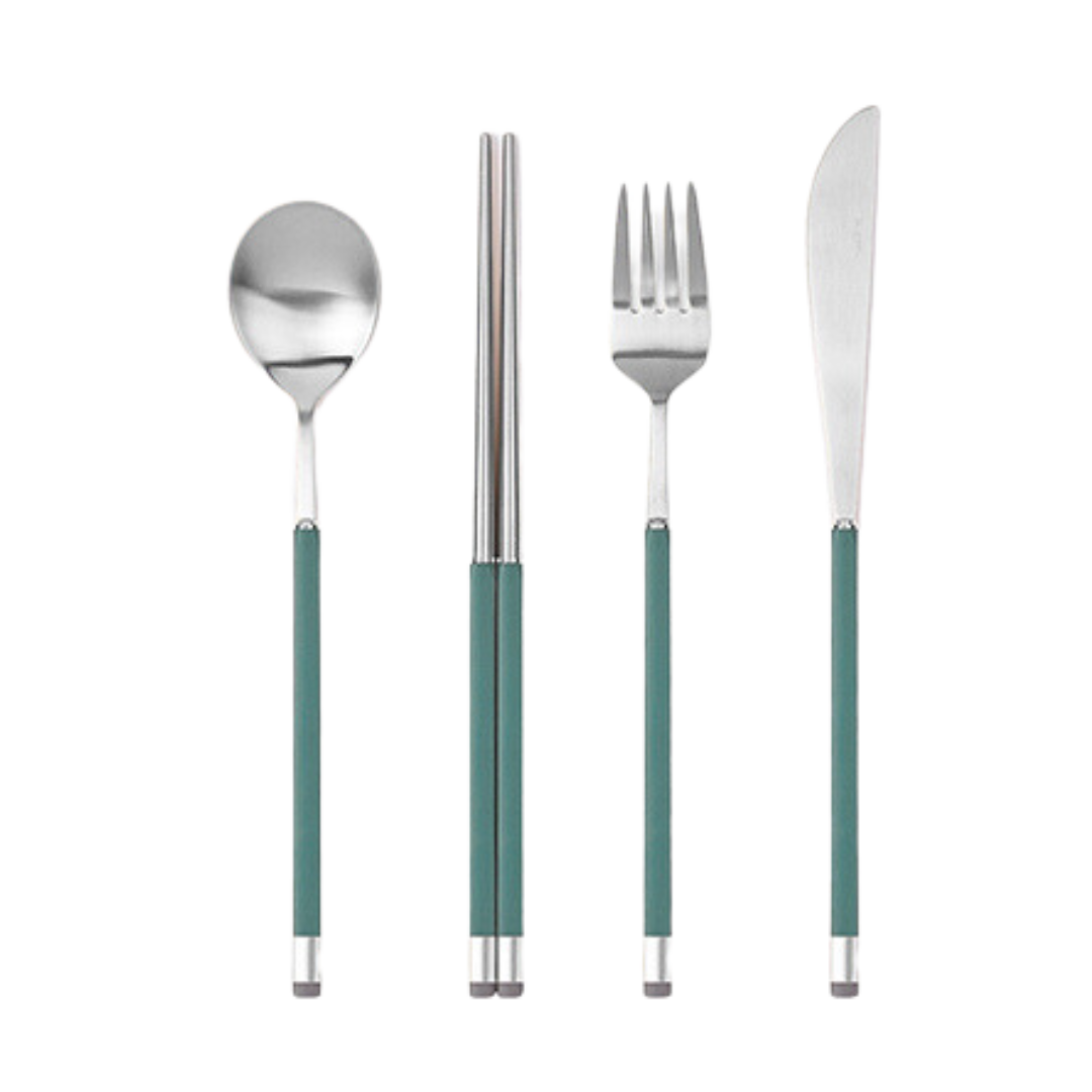 [Bogen] Kara Satin Dinner set, with Korean Spoon  (1 Set - 4 Pieces)