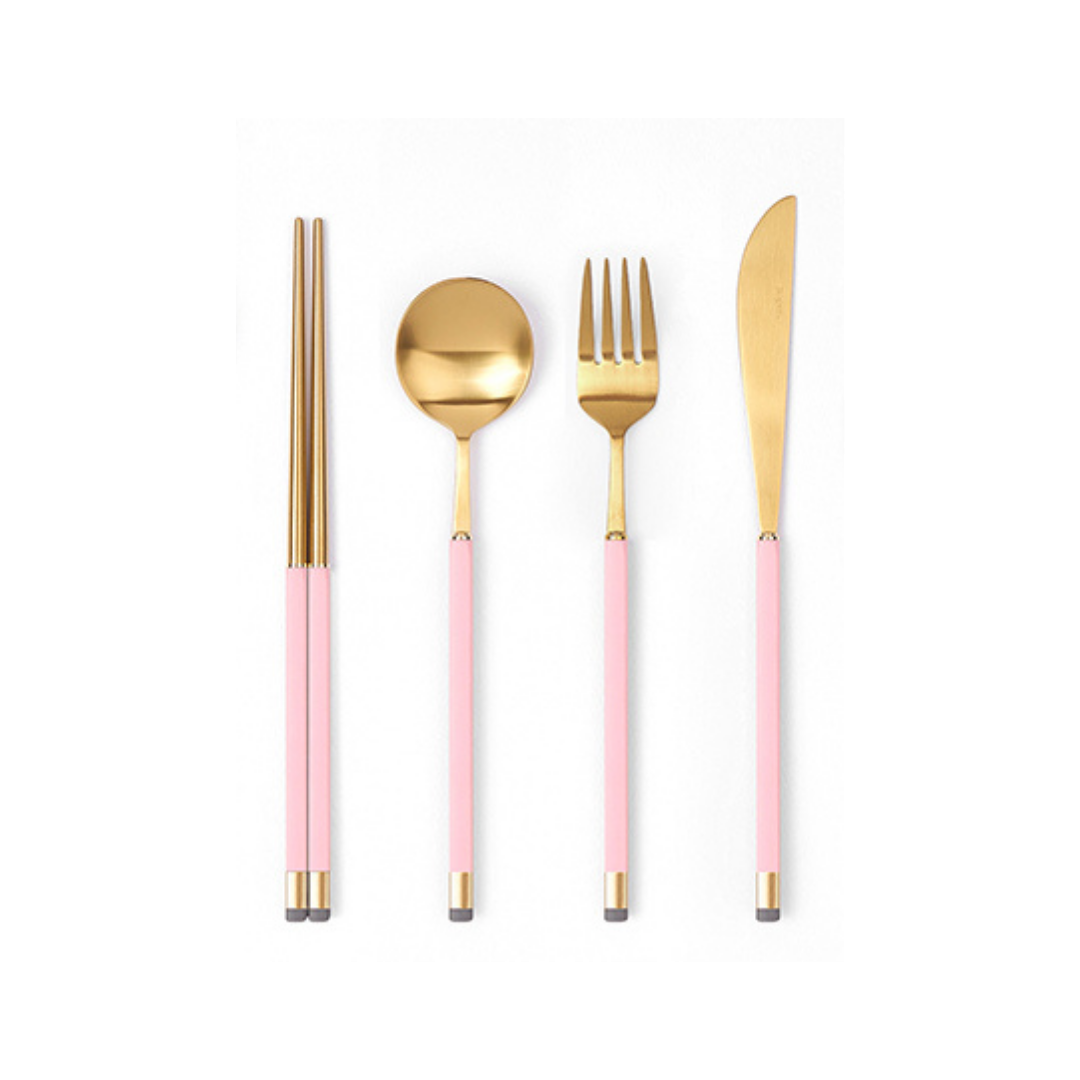 [Bogen] Kara Gold Dinner set, with Dinner Spoon (1 Set - 4 Pieces)