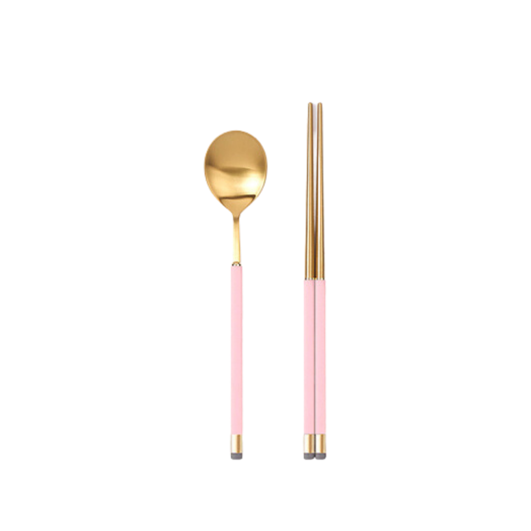 [Bogen] Kara Gold Korean Spoon & Chopstick Set