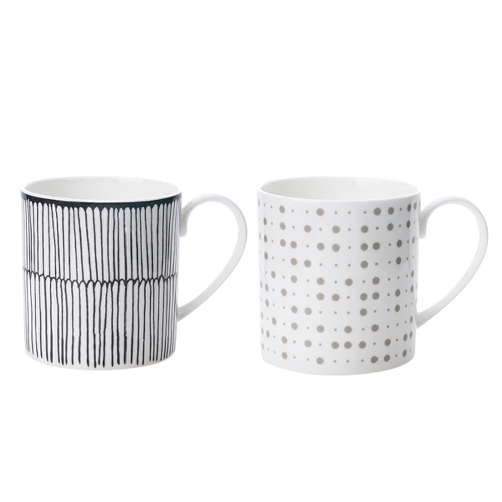 Retro Gray Mug Set (2pc)