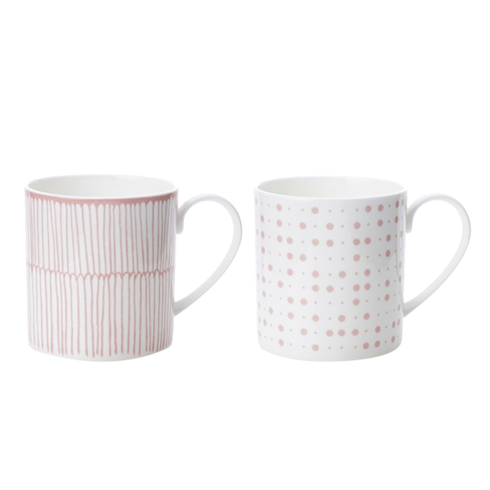 Retro Pink Mug Set (2pc)