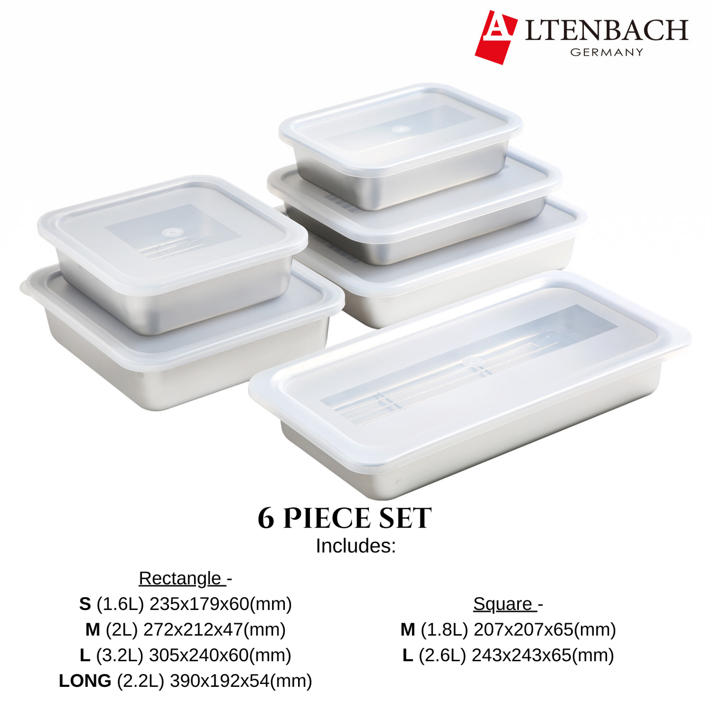 [Altenbach] Stainless Steel Tray Set - In stock