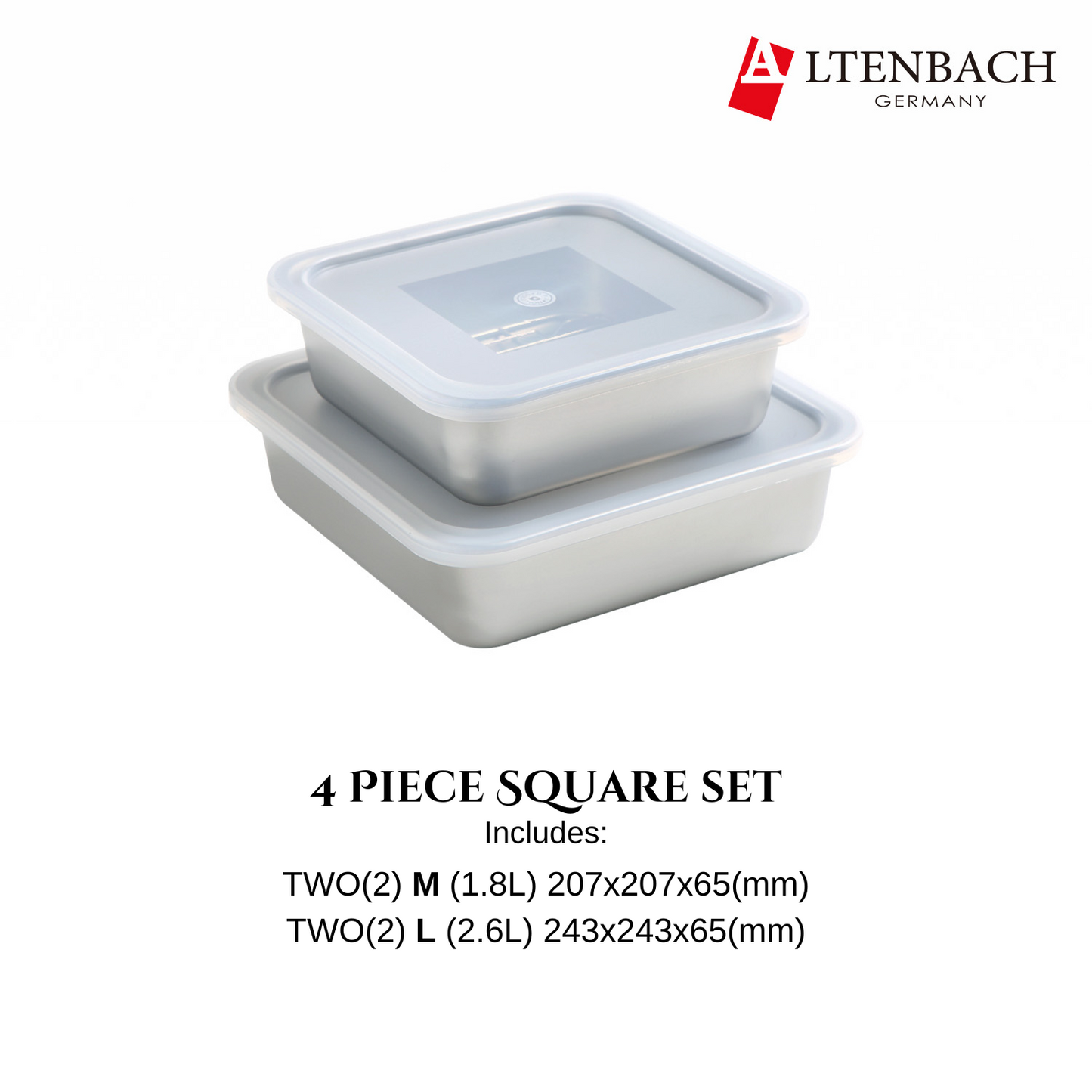 [Altenbach] Stainless Steel Tray Set - In stock