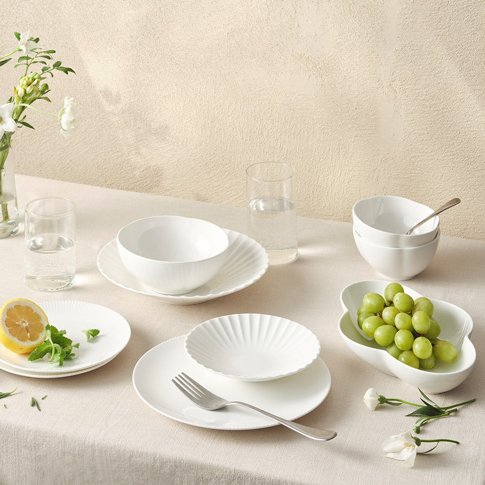 [WhiteBloom] Edel 12-Piece Home set, Serving for 2
