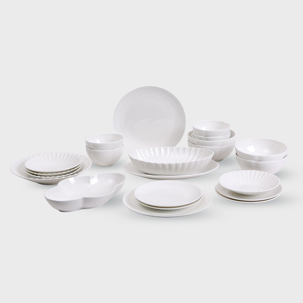 [WhiteBloom] Edel 22-Piece Home set, Serving for 4