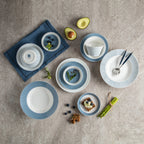 Cozy Blue 21-Piece Dinnerware Set