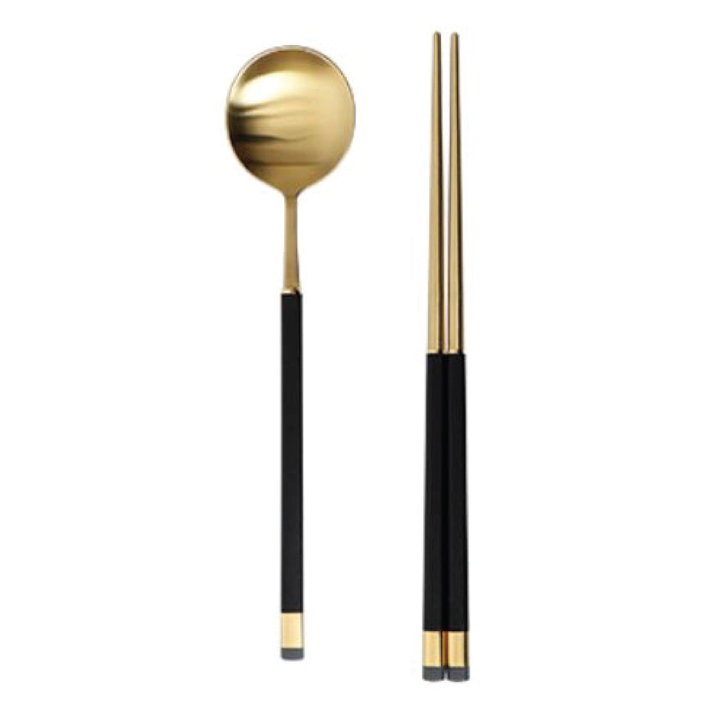 [Bogen] Kara Gold Dinner Spoon & Chopstick Set