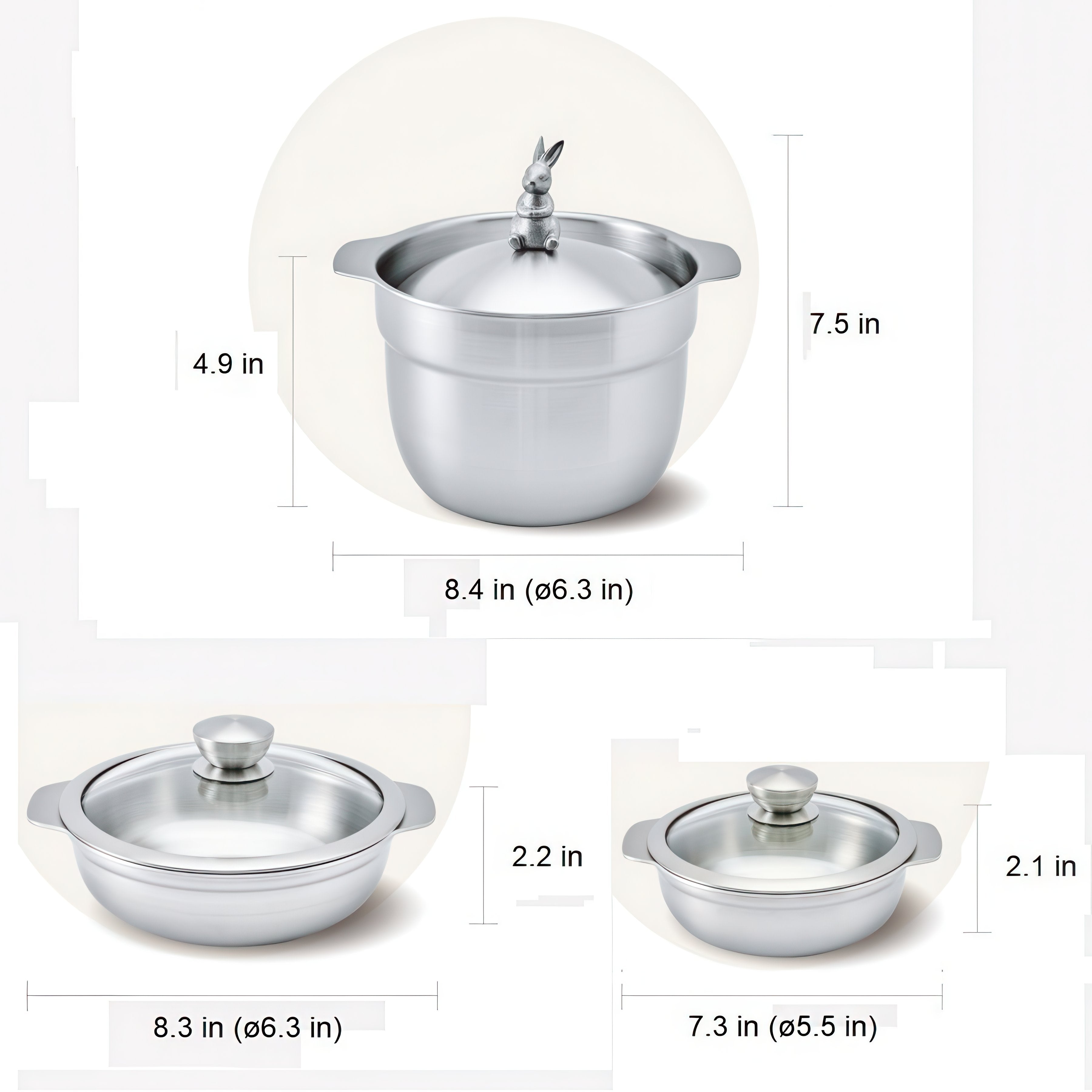 KUPER Bunny Pot – Rice Pot Set (6pc)